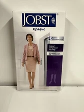 Jobst Opaque Knee High Compression Stockings 30-40mmHg Closed Toe, Honey