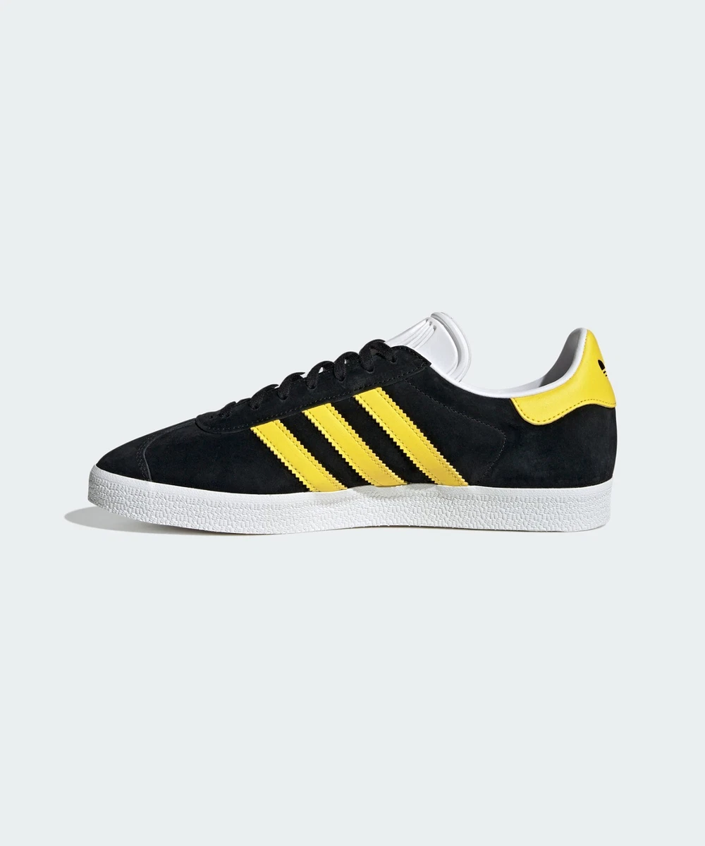 adidas gazelle black and yellow