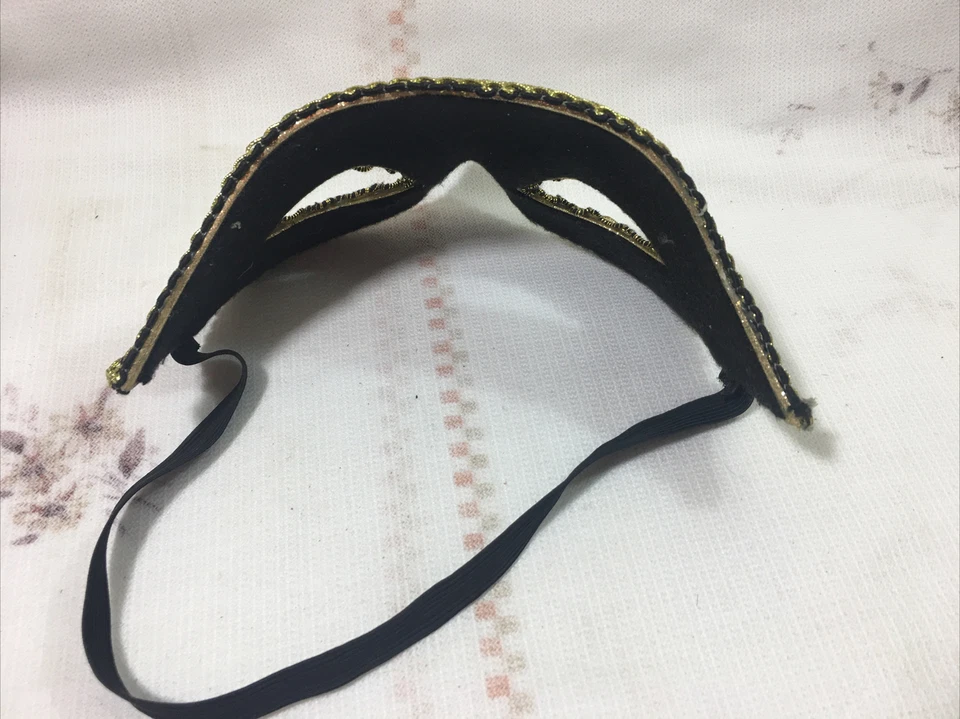 Disfraz Mascarada Máscara Mardi Gras Fiesta Máscara Mascarada (Color Dorado) Foto 2 de 4