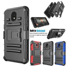 For Samsung Galaxy J3 Orbit/S367VL Armor Belt Clip Holster Shockproof Cover Case