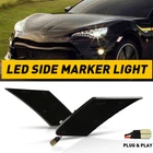 For 2013-20 Subaru BRZ Scion FR-S Smoke White LED Turn Signal Side Marker Lights