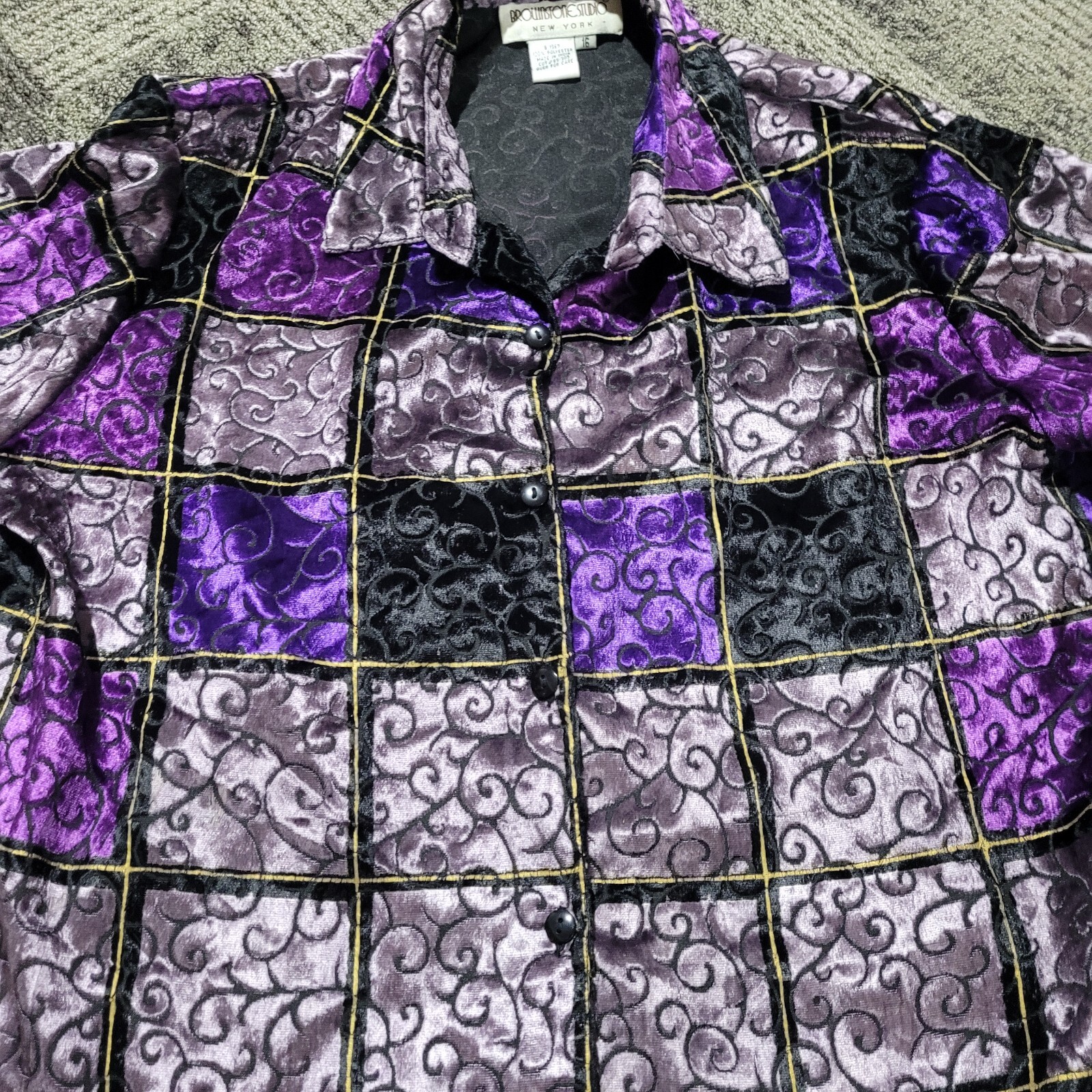 VTG 1990s Brownstone Studio Patchwork Embroidered… - image 5