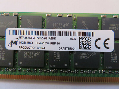 Micron 16GB 2Rx4 PC4-2133P RDIMM DDR4-17000 ECC REG Registered