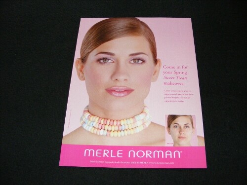 MERLE NORMAN magazine clippings from 2002 & 2005 print ads for Cosmetics - Picture 3 of 3