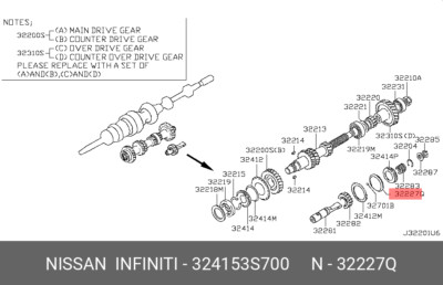 Genuine OE Spring Sub Gear 324153S700 , 32415-3S700