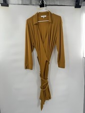 Lark & Ro mustard wrap dress size XXL