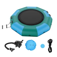 Uimoso 10ft Inflatable Water Trampoline Swim Platform Bounce for Pool Lake Toy