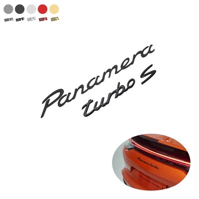 For Porsche Panamera Turbo S Rear Badge Emblem Set Look Deck lid