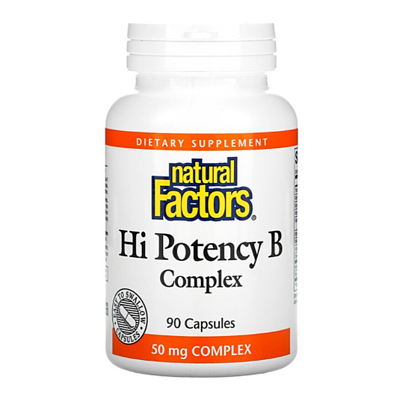 Vitaminas del complejo B alta potencia 90 cápsulas HI POTENCY B COMPLEX