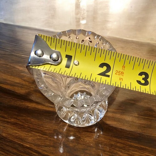 Vintage Cut Crystal Glass Clear mBud Vase Toothpick Holder (PI1) - Picture 5 of 6
