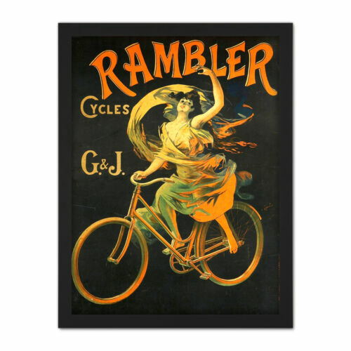 Poster Français Ancien De Cycliste Avec Panier De Fleurs – Artery8 – 40x30 Cm
