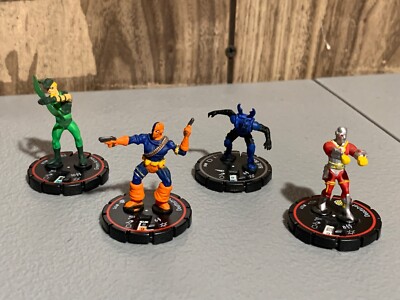 B144 HEROCLIX GREEN ARROW 039 DEATHSTROKE 075 BLUE BEETLE 087 DEADSHOT 027