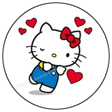 KITTY HEARTS ENVELOPE SEALS LABELS STICKERS PARTY FAVORS