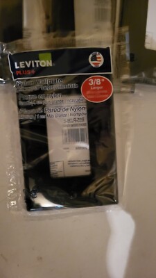 1 Leviton Black UNBREAKABLE Nylon Toggle Light Switch Wall plate 3/8 Large