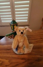 Adorable SPLASH the STEIFF Bear Beneath the Street Light - 8" mohair blonde bear