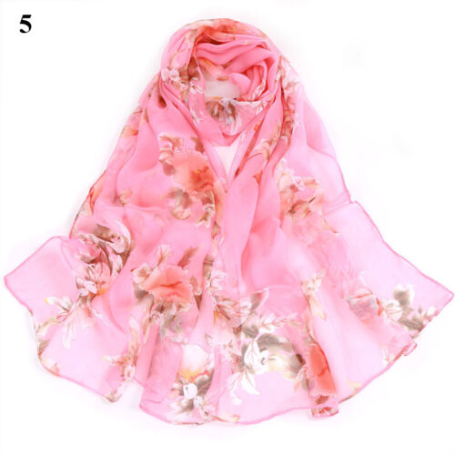 Long Soft Chiffon Scarf Plain Sheer Wrap Shawl Womens Large Stole Neck Scarves♧ - Picture 44 of 93