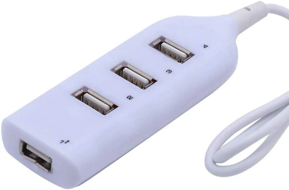 USB 2.0 Hub with 4 USB A ports extra thin white, hub usb 2.0