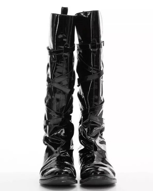 YSL⚡️Stivali al ginocchio in pelle brevettata misura 37EU 7US Yves Saint Laurent