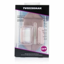 Tweezerman Complexion Prep To Go Set Cleansing Brush Skin Care Tool Razor Bag 