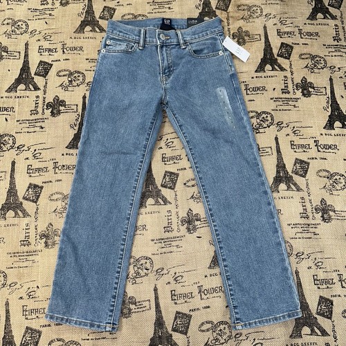 Gap NWT! Boy's Denim Regular Stretch Straight Leg Jeans Size 8 - Picture 3 of 14