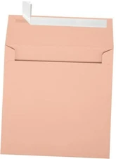  Square Invitation Envelopes | Peel & Press | 6" x 6" | Pink | 50 Qty. Blush