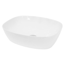 Lavabo céramique vasque a poser lave-mains moderne ovale salle de bain 505x385mm