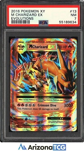 Pokemon 2016 M Charizard-EX 13/108 Evolutions PSA 7