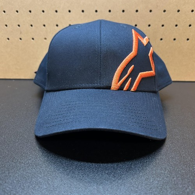 #ad Alpinestars Hat Cap Snap Back Mens One Size Navy Orange Corp Snap 2 Logo NEW $23.99