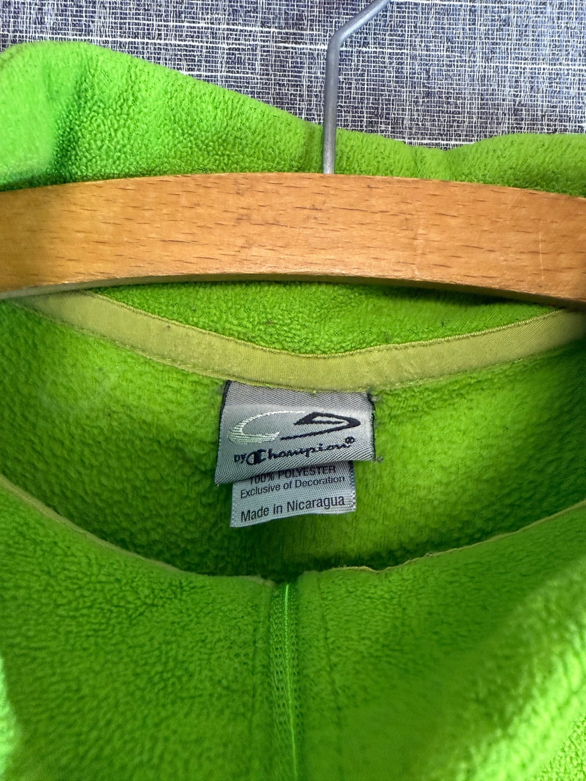 Champion Fleece Sweatshirt Women's L Green Half Zip Casual Outdoor image 4