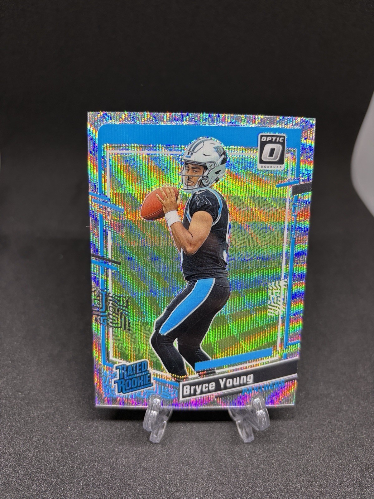 Bryce Young 2023 Optic Rated Rookie Wave /300 Prizm RC #213 PANTHERS