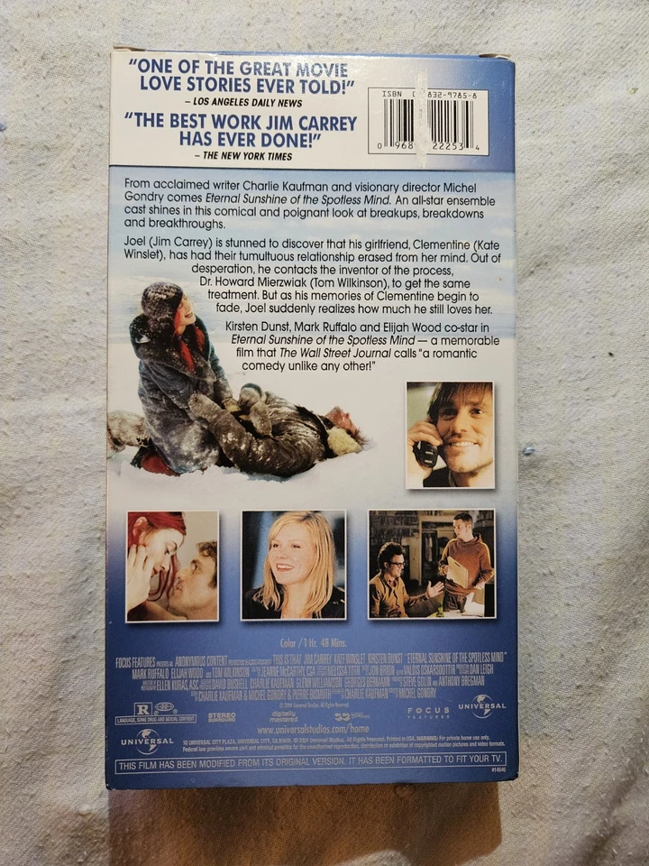 Eternal Sunshine of the Spotless Mind - Universal (VHS-2004) Video Tape - Image 3 of 4