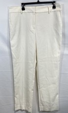 Ann Taylor Women's White The Ankle Slim Leg Mid Rise Pants Size 12 NWT
