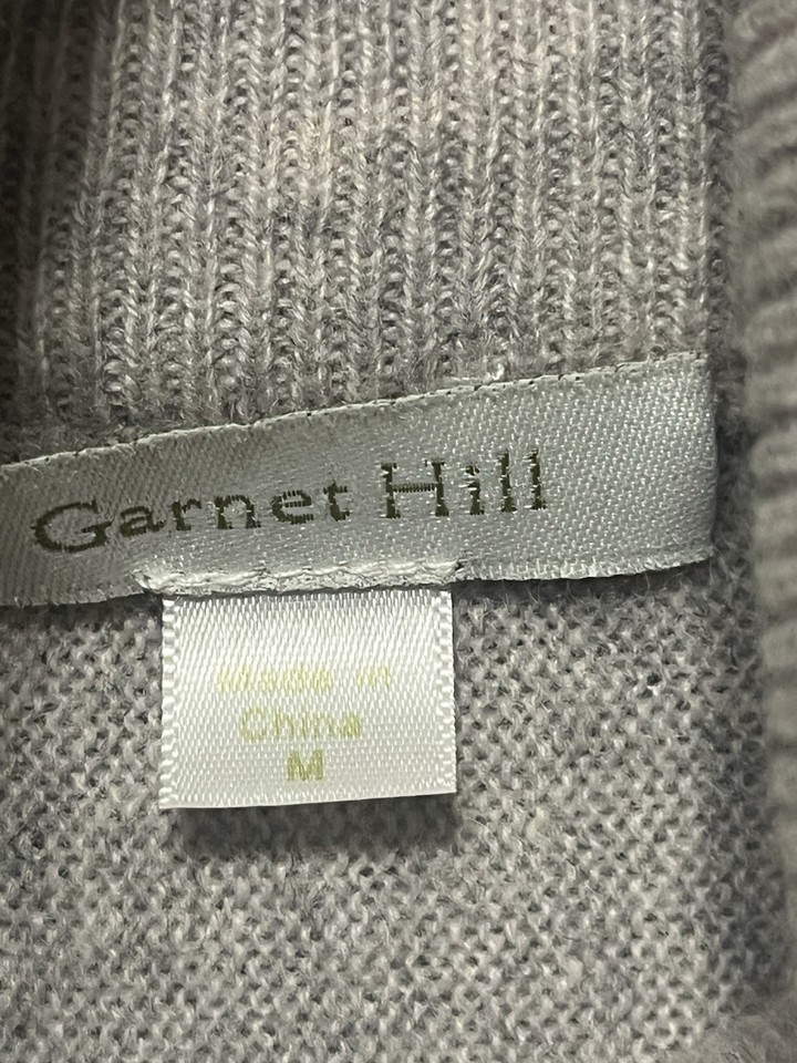 Garnet Hill Wool Cashmere Oversized Turtleneck Tunic Sweater M Luxe ...