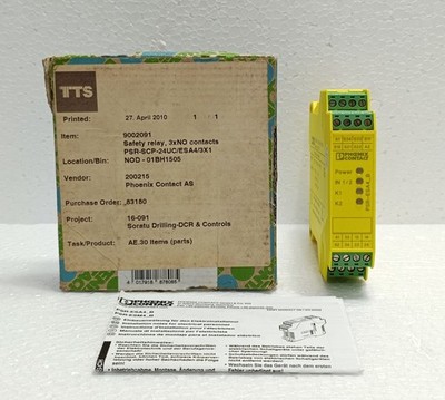 Phoenix ContactPSR-SCP-24UC/ESA4/3X1/1X2/B Safety Relay 2963763 24V AC/DC New