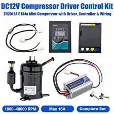 12V ZH2012A Mini R134a Refrigeration Compressor W/ Driver Kit for Vehicle Fridge