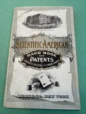 1903 Scientific American Magazine Patents, Trademarks Handbook Munn Co antique