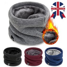 UK Thermal Fleece Snood Neck Warmer Cycling Scarf Warm Winter Ski For Men Women