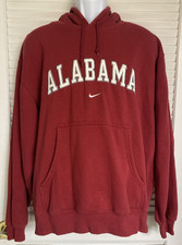 Men's Alabama Crimson Tide Hoodie, Large, Stitched, Center Swoosh Nike