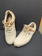 FootJoy LoPro Golf Shoes Size 6M White/Tan Leather