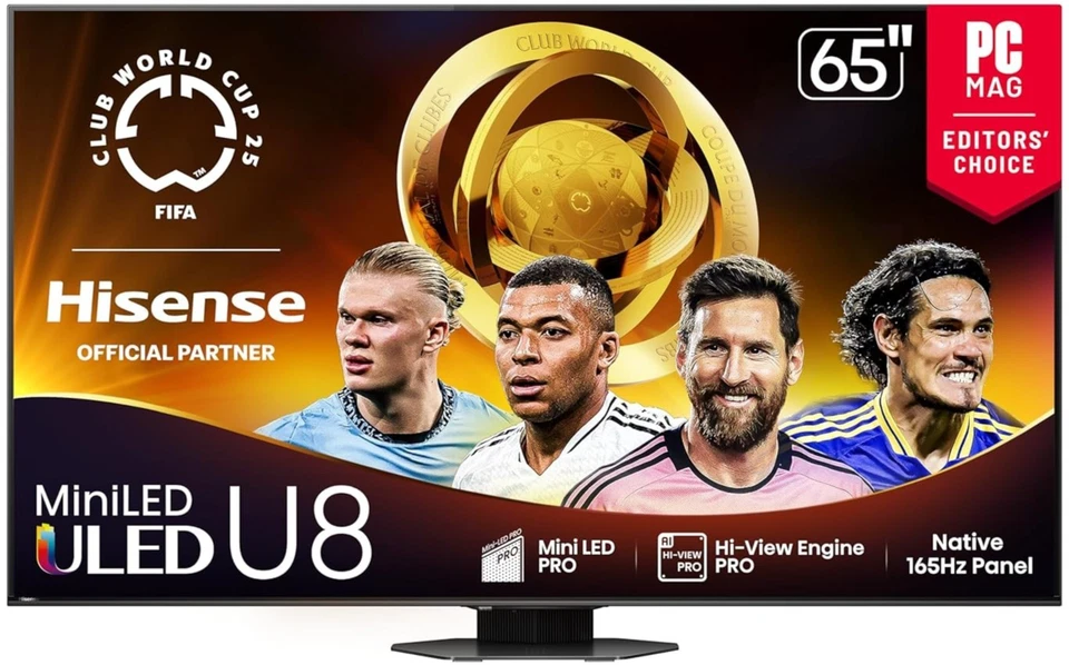 Hisense 65 inch Class 165 Hz U8 MiniLED ULED 4K  Smart Google TV