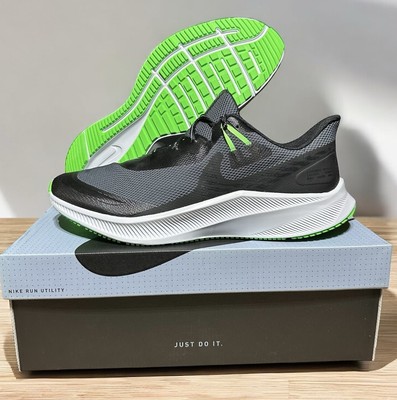 NEW Nike Quest 3 Shield 'Black Poison Green' CQ8894-010 Men's Shoes 11.5