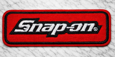 SNAP ON TOOLS EMBROIDERED IRON ON PATCH 4''X1.5'' FREE SHIPPING & TRACKING