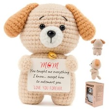 Gift for Mom from Daughter or Son Handmade Crochet Puppy Dog Plush Mom Gift