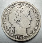 1895-S   BARBER HALF DOLLAR   GOOD+   BETTER DATE  #1598
