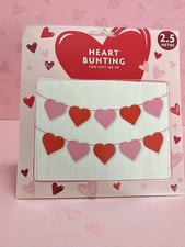 heart bunting 2.5m paper heart bunting pink and red hearts design valentines day