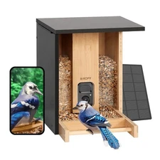 Birdfy Bamboo Smart Bird Feeder With FHD Camera & 3L Seed Bin