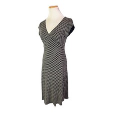 Y2K GAP Size S Knit Cap Sleeve Dress Circle Print Cord Sash Tie