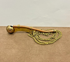 VINTAGE BRASS 5 MARITIME WHISTLE W/ 20 CHAIN