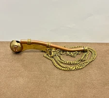 VINTAGE BRASS 5" MARITIME WHISTLE W/ 20" CHAIN