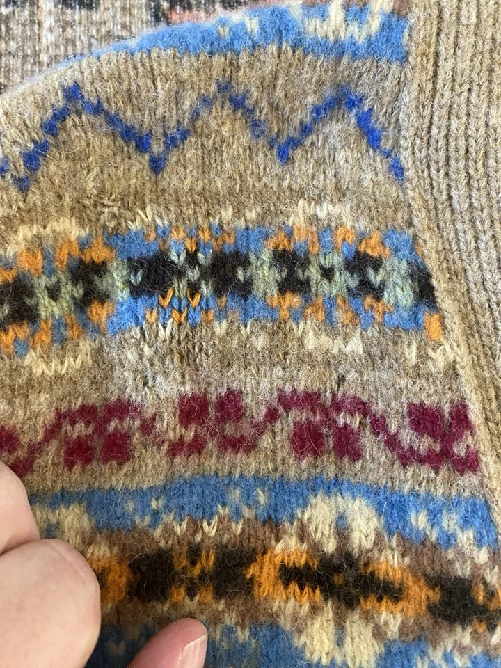 Polo Ralph Lauren Fair Isle Cardigan 100% Wool Size S - Image 4 of 4